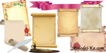 Свитки и рукописи - шаблоны для фотошопа