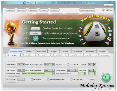 WinX HD Video Converter Deluxe 3.7 (World Cup 2010 Special Edition)