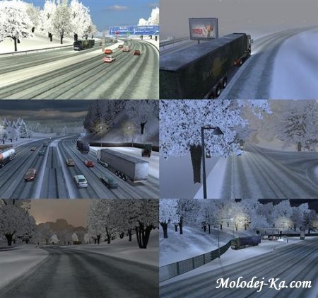 Зимний мод для игры Euro Truck Simulator [2009]