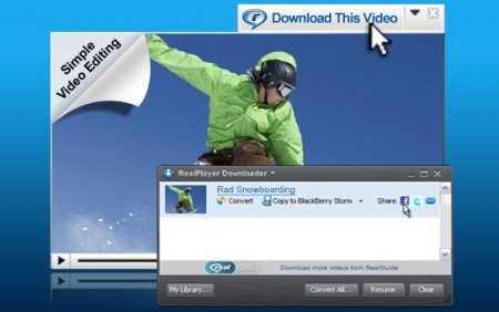 Скачивание видео с помощью программы RealPlayer, и Mp3 через NetVideoHunter